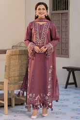 Mauve Grace Embroidered Lawn 3-Piece Suit