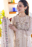 EID Collection Chikenkari Qalamkar Embroidered lawn Three Piece QL-1023