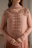Alluring Embroidered Peach Blossom Formal & Party Chiffon Dress