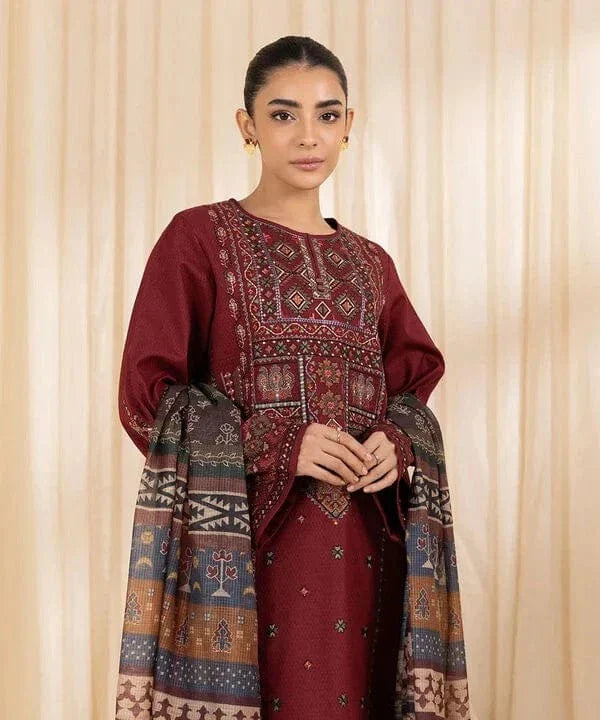 Sapphire SP-002 Dhanak Embroidered 3pc