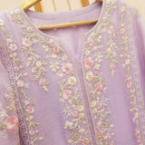 ✨ MUHINI – FOUR PIECE PURE ORGANZA EMBELLISHED SUIT 💚