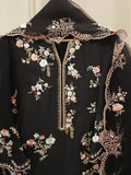 ✨ FOUR PIECE PURE ORGANZA EMBELLISHED SUIT – WITH DUPATTA & RAW SILK PANTS ✨
