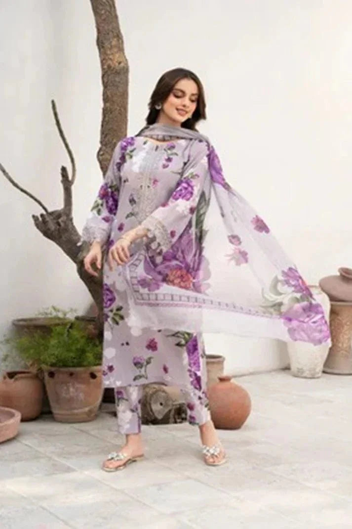 Sapphire D-803 Lawn Printed 3pc