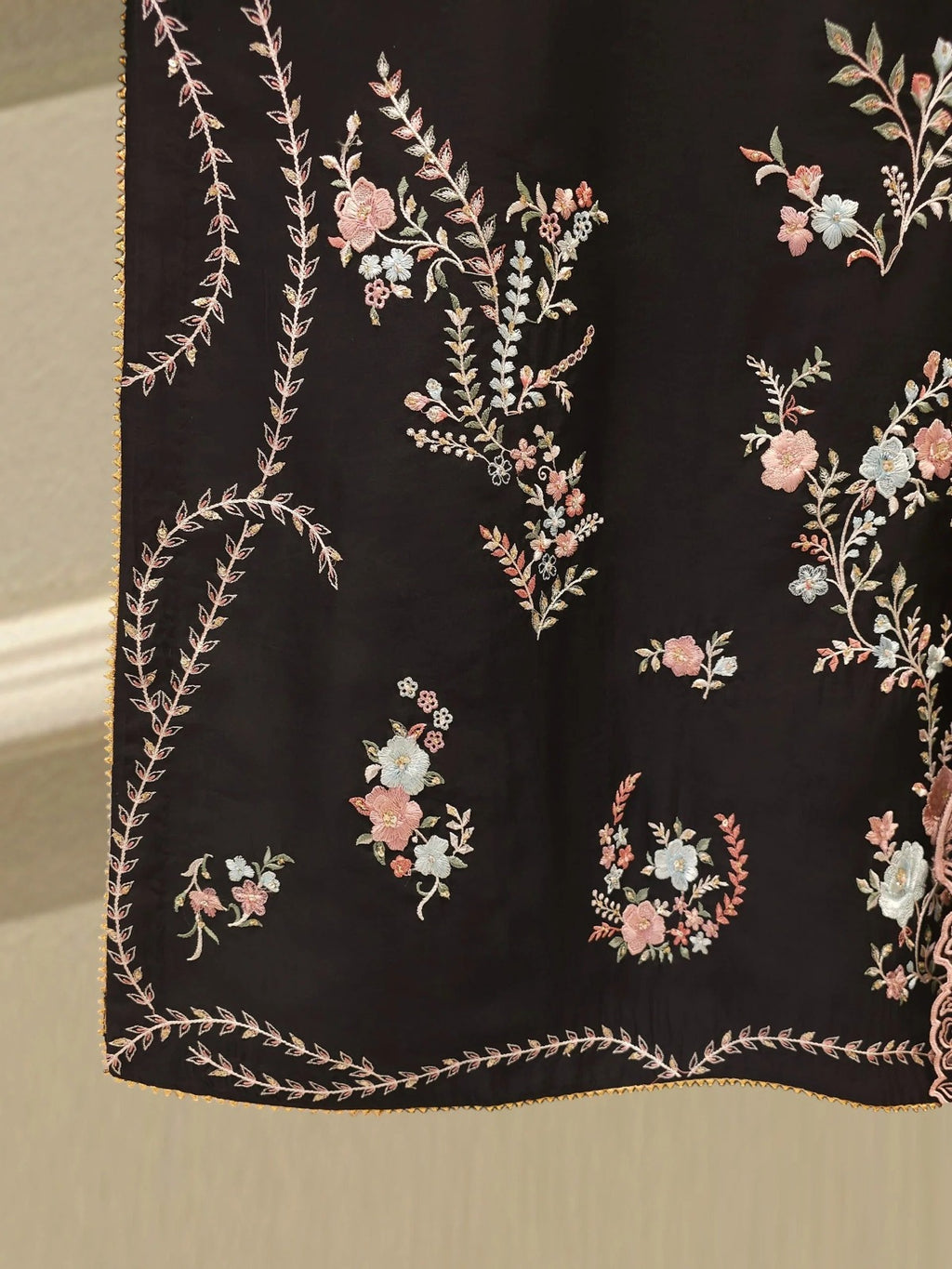 ✨ FOUR PIECE PURE ORGANZA EMBELLISHED SUIT – WITH DUPATTA & RAW SILK PANTS ✨