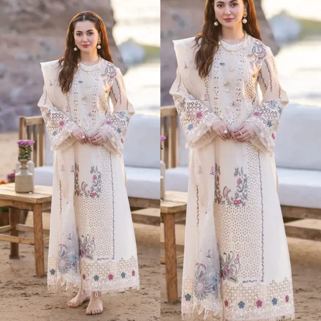 Qalamkaar QL-1020 Chikenkari Embroidered lawn 3pc