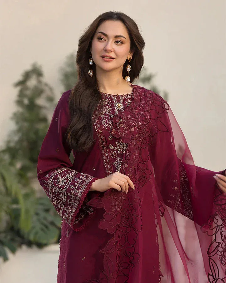 QALAMKAR LAWN UNSTITCHED EMB 3PC
