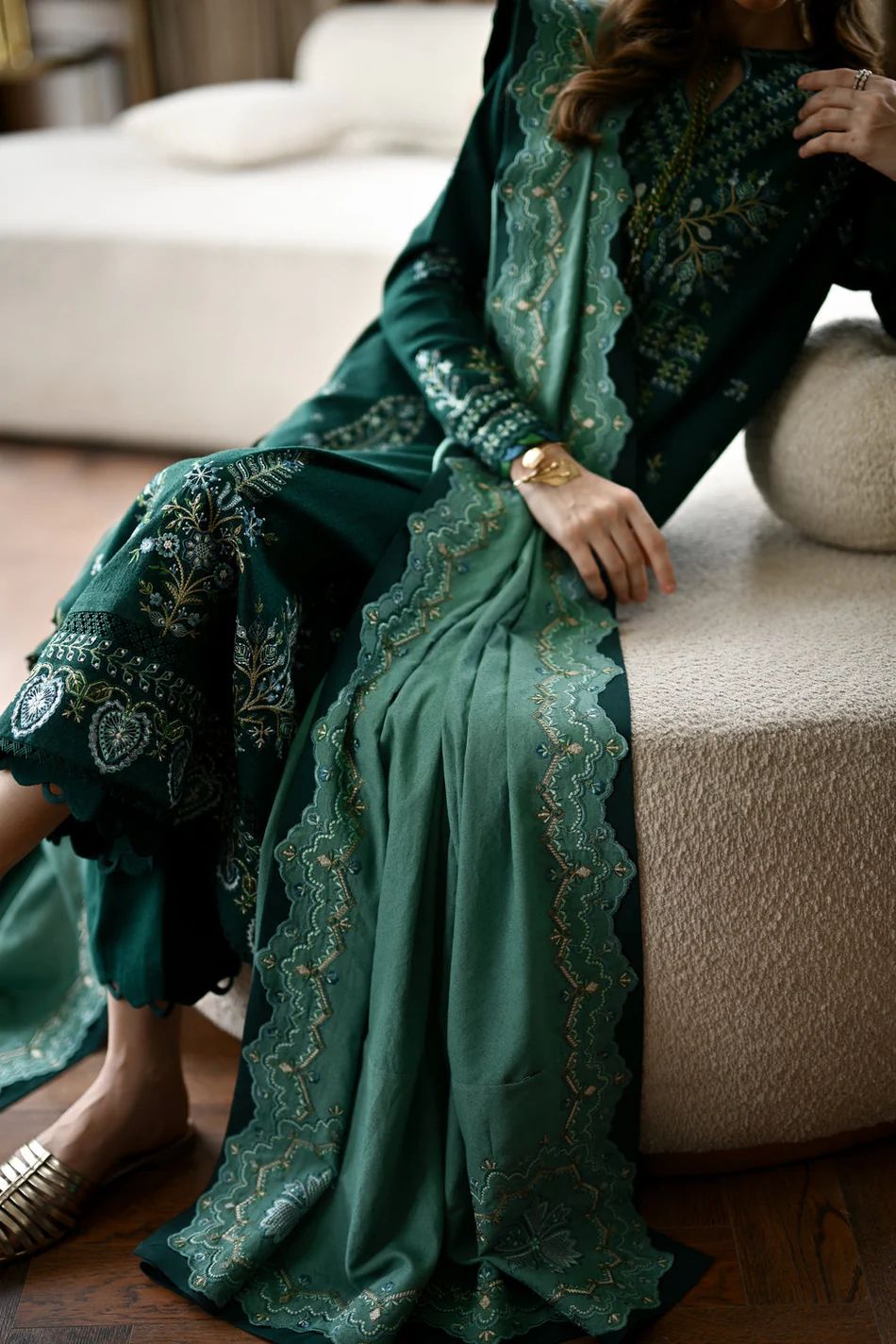 🧥 Blue Culture New Winter Collection – 3PC Heavy Embroidered Airjet Danak Suit (BC-4332)