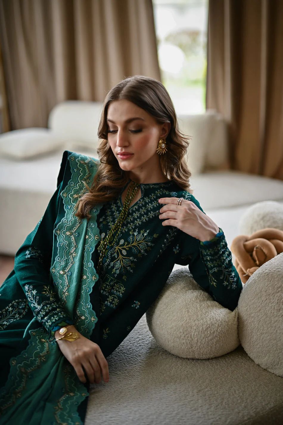 🧥 Blue Culture New Winter Collection – 3PC Heavy Embroidered Airjet Danak Suit (BC-4332)