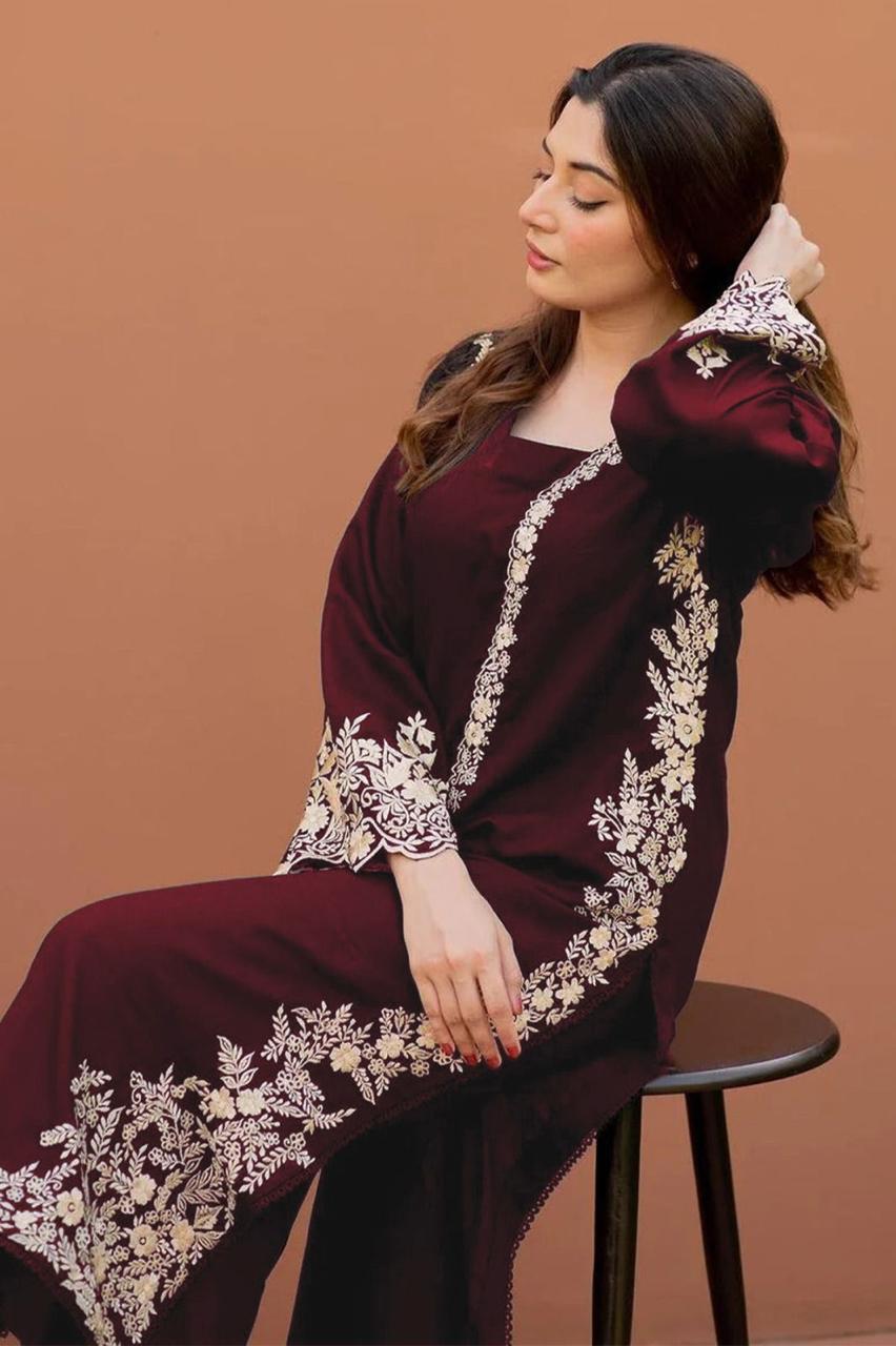 2pc heavy suit designer luxury wear