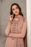 Alluring Embroidered Peach Blossom Formal & Party Chiffon Dress