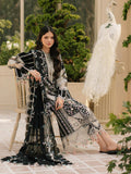 Eid Collection BIN ILYAS Embroidered lawn Three Piece BIL-06 BLACK