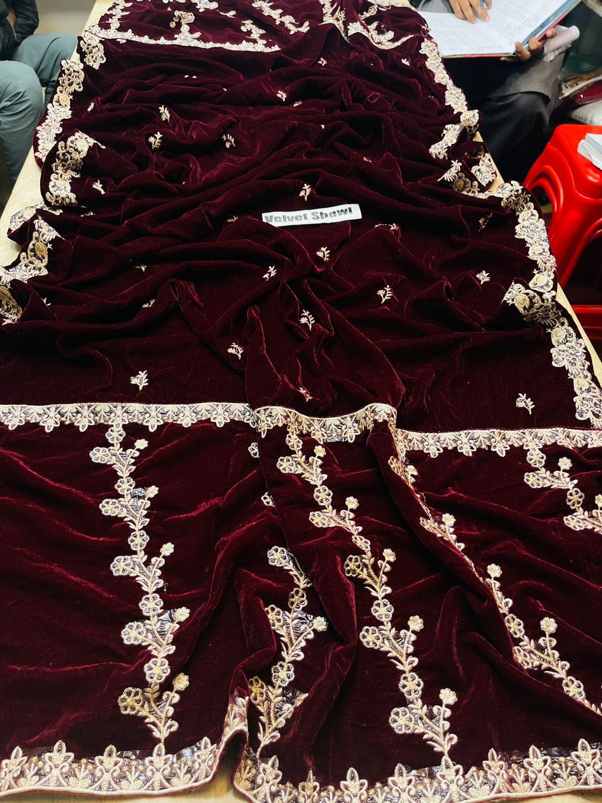 ZC-111 Velvet Embroidered 3pc Wt